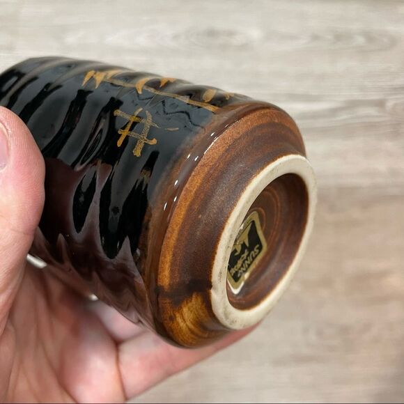 EARTHWARE PRIMITIVE GLAZE CERAMIC SIPPER SUNNY - Picture 6 of 8